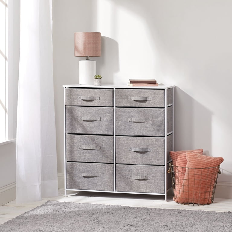 white christmas dresses HOMCOM 5-Drawer Fabric Dresser Tower, 4-Tier Storage Organizer with Steel Frame for Hallway, Bedroom, and Closet, Maple Wood main image 1