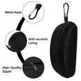 Armscye 2 PCS Sunglasses Case with Carabiner, Semi Hard Shell Eyeglasses Case, Shockproof Travel
