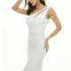 thumbnail image 3 of Gibobby Vestidos de fiesta elegantes Vestido de noche largo con lentejuelas de un hombro para mujer(Blanco,CH), 3 of 4