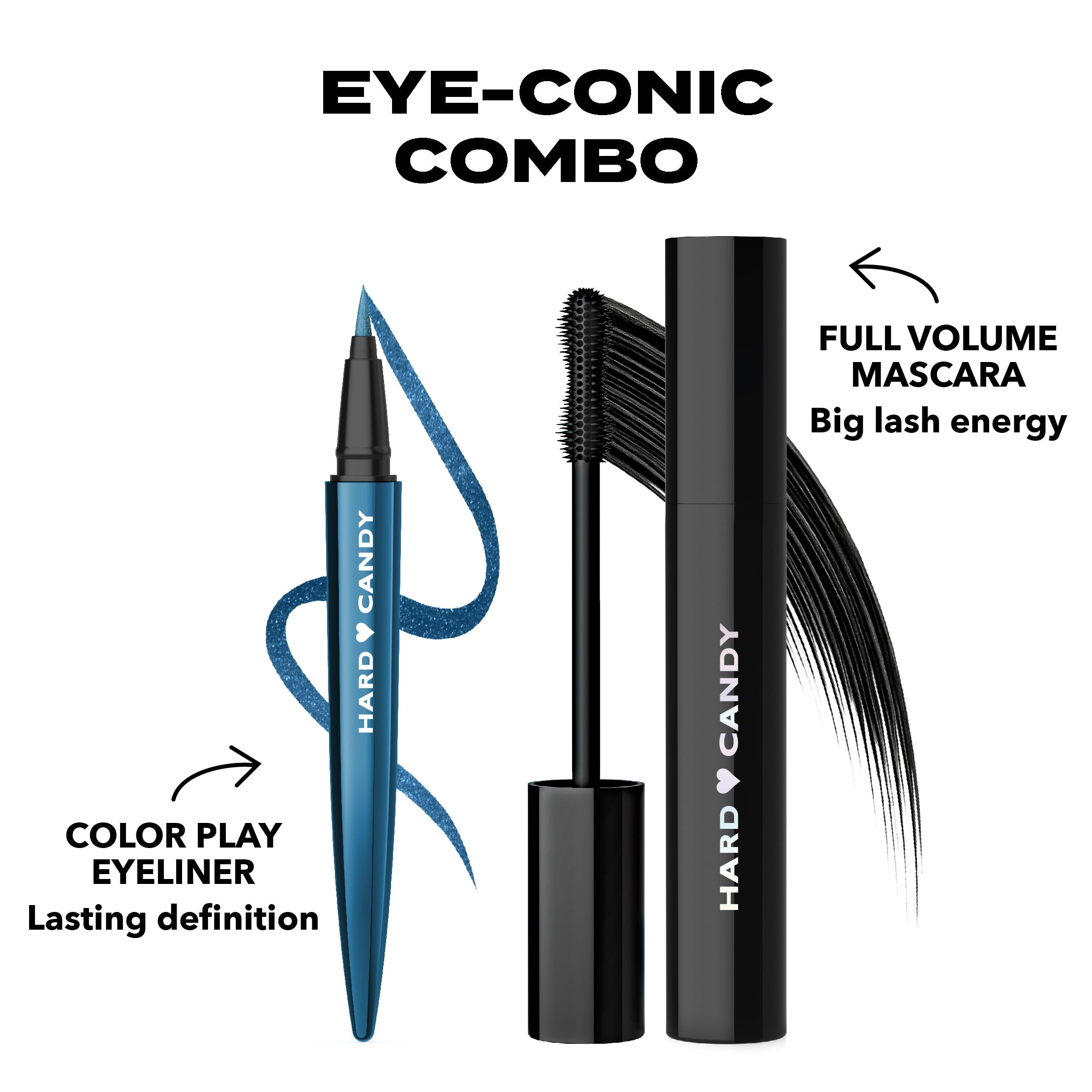 Hard Candy Party Lines Color Play Eyeliner, Liquid Liner, 24HR Wear, Blue My Way, Metallic Blue