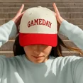 thumbnail image 3 of Gameday Hat, Fun Embroidered Trucker Cap for Football and Sports Lovers, Adjustable Snapback Baseball Hat for Daily Wear, Trendy Fashion Accessory and Unique Gift Idea, 3 of 5