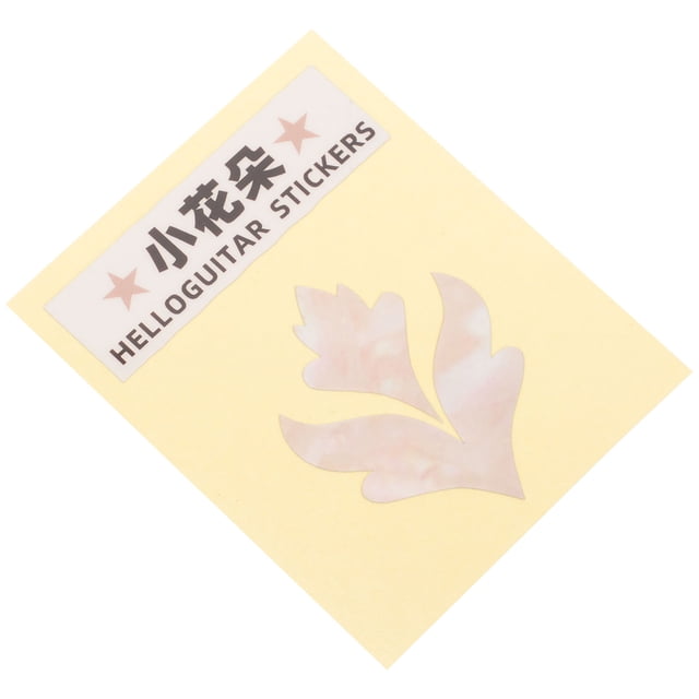 OULII Flower Design Guitar Headstock Sticker White Decal Easy Application for Guitar Decor