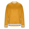 thumbnail image 3 of RKSTN Fleece Sweatshirts for Men Oversized Crewneck Pullover Hoodless Sweatshirt Top Mens Casual Solid Round Neck Loose Fits Comfy Long Sleeve Sweatshirt with Pockets Fall Winter Clothes, 3 of 7