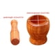thumbnail image 5 of Juego De Mortero Y Maja De Madera, Trituradora De Pimienta De Especias De Madera, Molinillo De Hierbas, Tazón Para Mezclar Ajo, Herramienta De Cocina Cateissary HA029314-00, 5 of 6