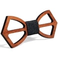 thumbnail image 3 of Corbata de hombre Pajarita ecológica Cuello hecho a mano Corbata de madera maciza de pera de cártamo, 3 of 5
