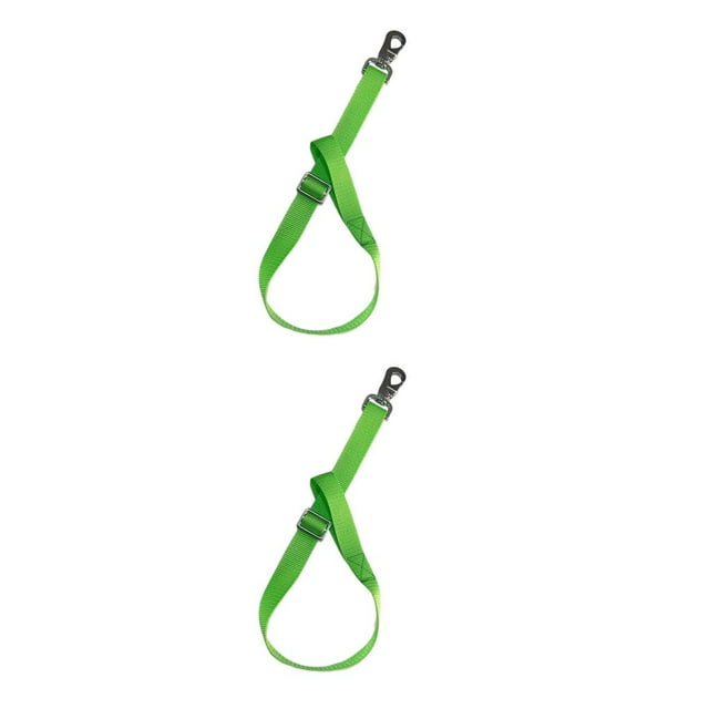 Ruiboury Seau en Nylon Sangle Réglable Outil d'Alimentation en Eau pour Cheval Ceinture Suspendue Filet Vert 2Ensemble