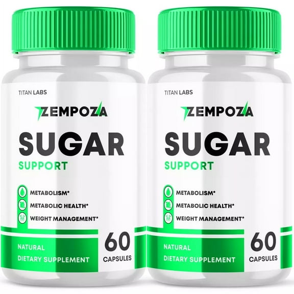 Zempoza Blood Sugar & Pressure Support - Optimal Wellness Booster (2 Pack)