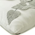 thumbnail image 2 of Pillow Cover 24x24 White, Designer White Shams, Leaf Felt Applique Tropical Theme Pillow Shams, 24x24 inch (60x60 cm) Pillow Sham, Square Faux Suede Pillow Shams - Winter Leaves, 2 of 3