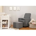 thumbnail image 5 of DaVinci Olive Upholstered Swivel Glider with Bonus Ottoman in Dark Grey, 5 of 10