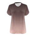 thumbnail image 4 of WRKEKC Summer Tops for Women Plus Size Solid Color V Neck Short Sleeve Casual Comfortable Versatile Everyday Layering Lounge T-Shirts, 4 of 4
