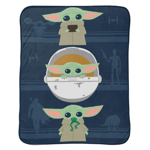 Star Wars: The Mandalorian ‘The Child’ Baby Yoda 46" x 60" Plush Throw