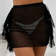 thumbnail image 2 of MSJUHEG Beach Cover Up Skirt,Sheer Short Skirt,Cover Ups for Swimwear,Beach Sarong Wrap Bottom,Scarf for Swimwear,Sarong Cover Up,Bathing Suit Wrap Black S, 2 of 8