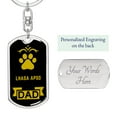 thumbnail image 2 of Lhasa Apso Keychain Stainless Steel or 18k Gold, 2 of 8