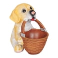 thumbnail image 4 of Estatua de cachorro de animales con cesta, figura de resina de perro, centro de mesa, decoraciones de joyería, caja de almacenamiento para encimera de Soledad estatuas de escritorio, 4 of 9