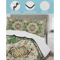 thumbnail image 4 of Quilts Full Size, Green Boho Soft Comforter Bedding Set for Bed, Vintage Ethnic Tribe Southwestern Lightweight Quilted Bedspread with Pillow Cover(2 Pieces) for All Season, 78x90 Inch, 4 of 6