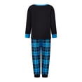 thumbnail image 3 of Family Matching Christmas Pajamas Set Plaid and Letter Print Tops Pants Holiday Pajamas Sleepwear, 3 of 10