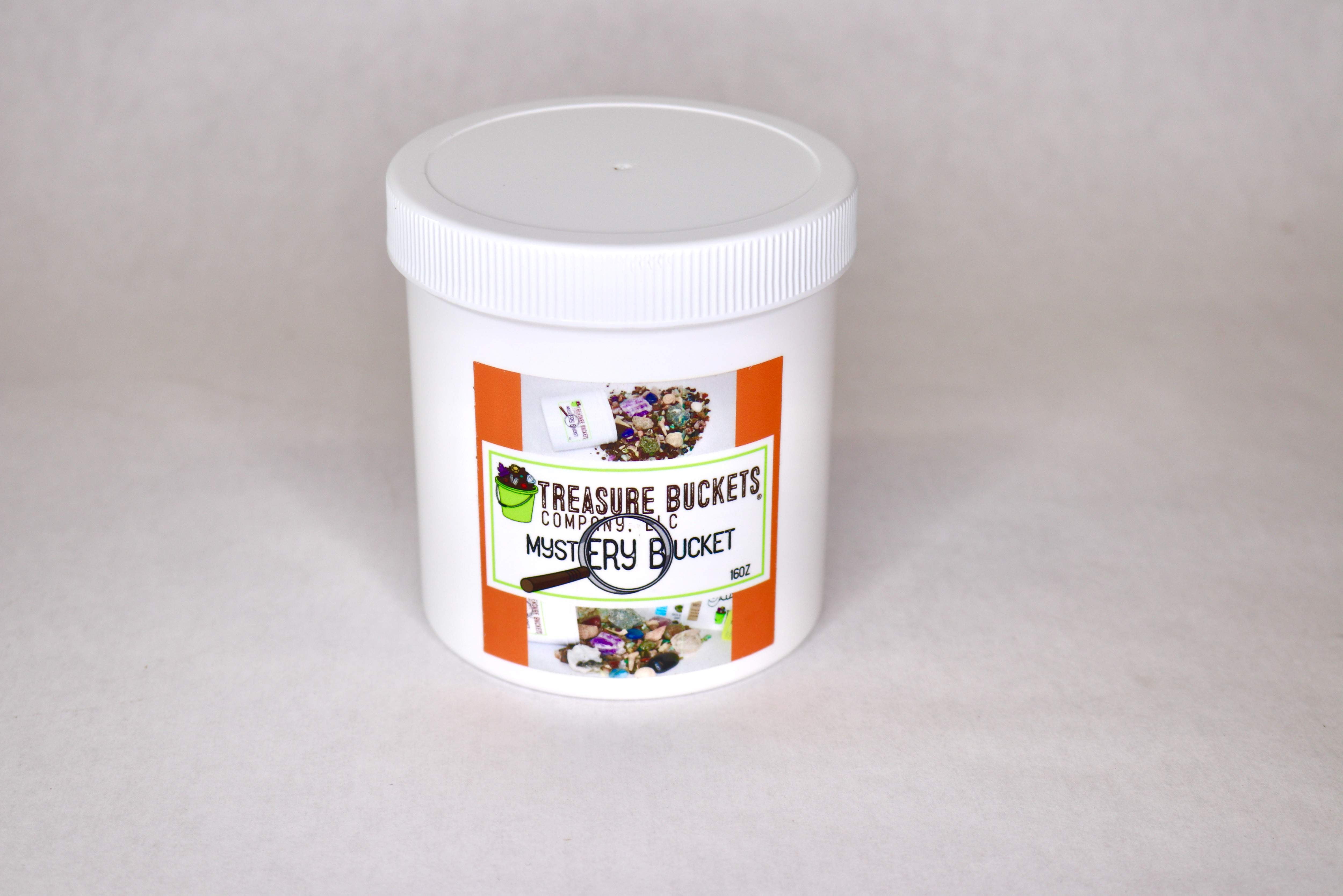 Mystery Bucket - 16 Ounce Jar (Gemstones, Fossils & More)