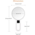 thumbnail image 5 of 5X Magnifying Double Sided Mirror Makeup Mirror Hand Held Mirror with Folding Handle (White), 5 of 5