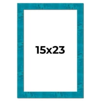15x23 Frame Blue Teal Burl Wood Picture Frame | 1.75 Inch Moulding Width | Interior Frame Depth 0.5