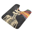 thumbnail image 7 of Yayeee Bath Rug for Bathroom Floor Non Slip Contour Fluffy Soft Absorbent Mat, 20"x24", Black Skeleton, 7 of 7