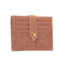 thumbnail image 1 of Monedero corto con hebilla bordada para mujer, cartera de retazos de gran capacidad, clip para billetes multitarjeta, 1 of 5