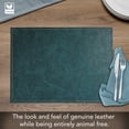 thumbnail image 3 of CounterArt Turquoise Faux Leather Placemat Infused with Copper 4 Pack, 3 of 6