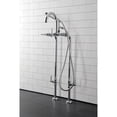 thumbnail image 3 of Aqua Vintage CCK8101DL Concord Freestanding Tub Faucet with Supply Line, Stop Valve, Polished Chrome, 3 of 9
