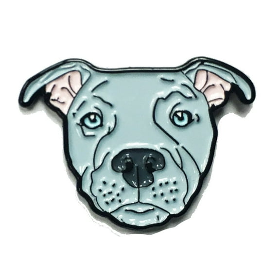Blue Pitbull American Bully Pit Bull Terrier Breed Dog Lover Enamel Lapel Pin