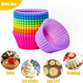 thumbnail image 5 of 6 Packs Reusable Silicone Cupcake Baking Cups 2.75 Inch Cups & Non Stick Liners for and Holidays 6 Rainbow Colors for Boiling and Eggs, 5 of 9