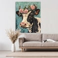 thumbnail image 2 of Stupell Industries Rose Crown Cow Canvas Wall Art design by LSR Creative Studio, 48 x 36, 2 of 7