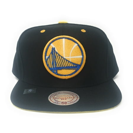 Mitchell and Ness Golden State Warriors Velour Black/Yellow Snapback ...
