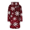 thumbnail image 4 of Lovzfmll Women's Wool Collar Jacket, Christmas Color Button Loose Casual Hooded Red, XL, 4 of 8