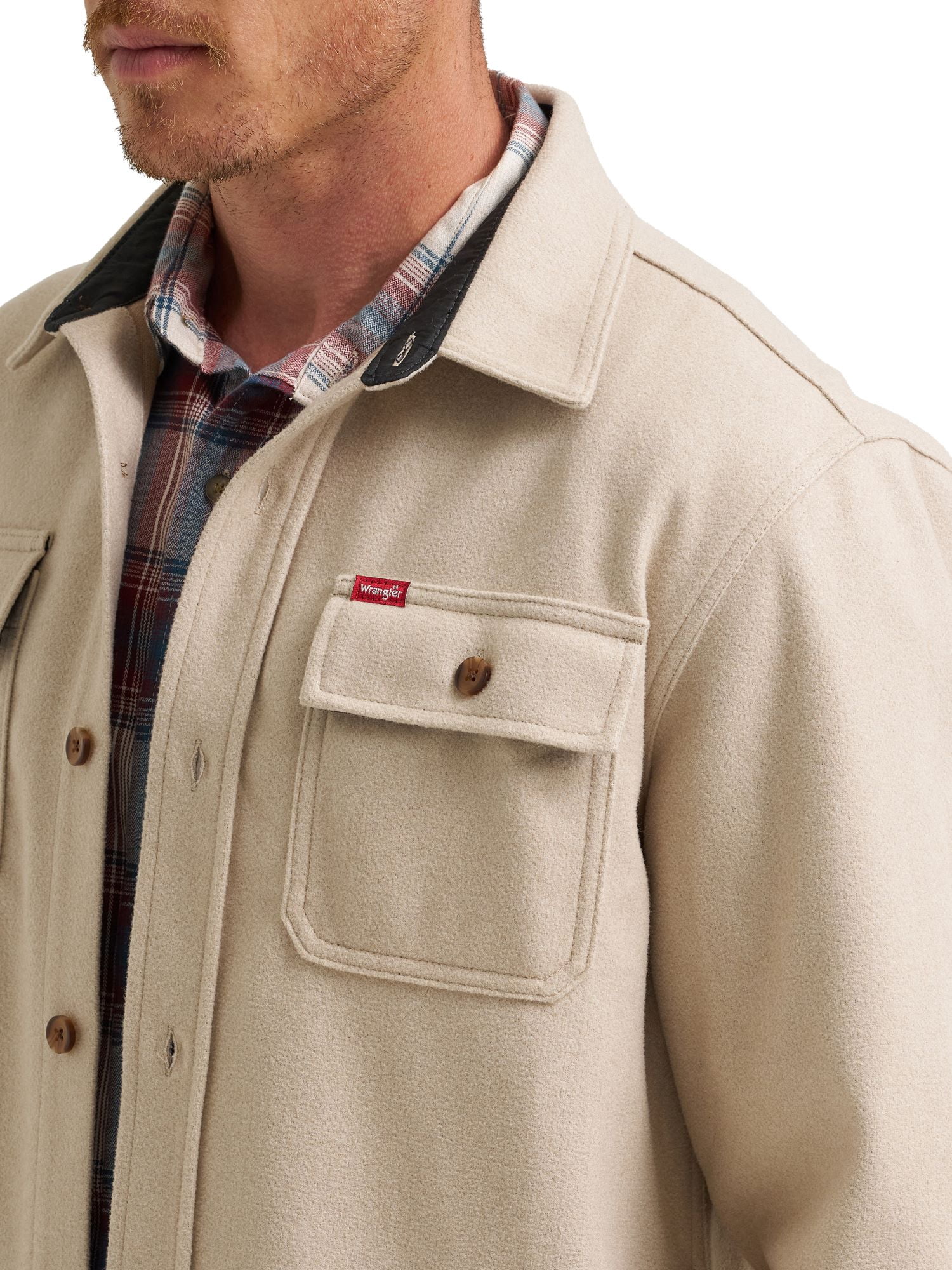 Wrangler® Men's Fleece Shirt Jacket, S-3XL