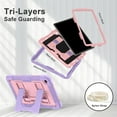 thumbnail image 2 of Dteck Case for Samsung Galaxy Tab A9+/ A9 Plus Case 11" 2023 (SM-X210/X216/X218), Heavy Duty Shockproof Protective Case with Sturdy Stand and Shoulder Strap,Purple+Rosegold, 2 of 7
