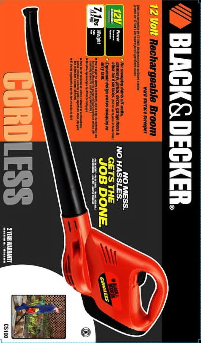 Black & Decker 12-Volt Cordless Broom Model, CS100 