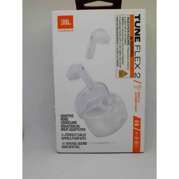 Pre-Owned JBL Tune Flex 2 - True Wireless Noise Cancelling Earbuds - White