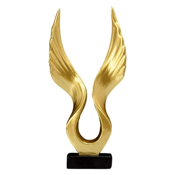 Estatua abstracta de alas de águila/ángel, escultura de resina, figura de arte para interiores, Dapeng El 105x3x15cm los 7x3x15cm