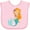 AD-Pink, variant on Inktastic Cute Little Mermaid, Orange Hair, Purple Sea Star Girls Baby Bib