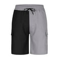 thumbnail image 3 of Plebaso Cargo Shorts for Men Color Block Lightweight Hiking Shorts Mens Drawstring Outdoor Work Shorts, 3 of 5