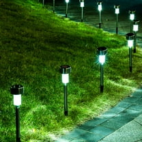 FKHouse 16 Pack Solar Pathway Lights Outdoor, LED Light Landscape Lights (Stainless Steel)