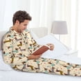 thumbnail image 5 of KLL Dachshund Dog Sleepwear Mens Flannel Pajamas,Long Cotton Pj Set, 5 of 7