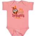 thumbnail image 3 of Inktastic My 1st Thanksgiving Cute Turkey with Feathers Boys or Girls Baby Bodysuit, 3 of 5