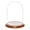 Walnut Veneer Base, variant on Plymor 5.5" x 8" Glass Display Dome Cloche (Walnut Veneer Base)