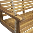 thumbnail image 4 of Afuera Living Modern / Contemporary Outdoor Acacia Wood Porch Swing in Teak, 4 of 12