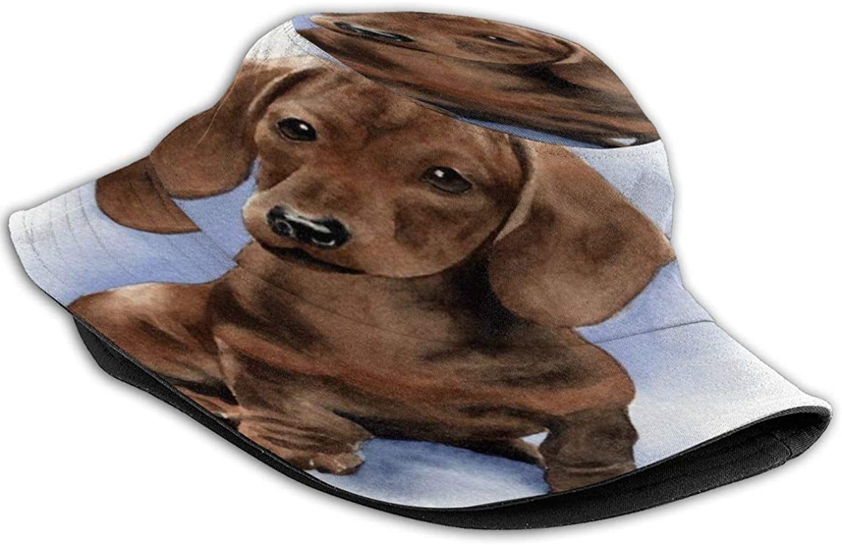 Bucket Hats for Women Dachshund Puppy 