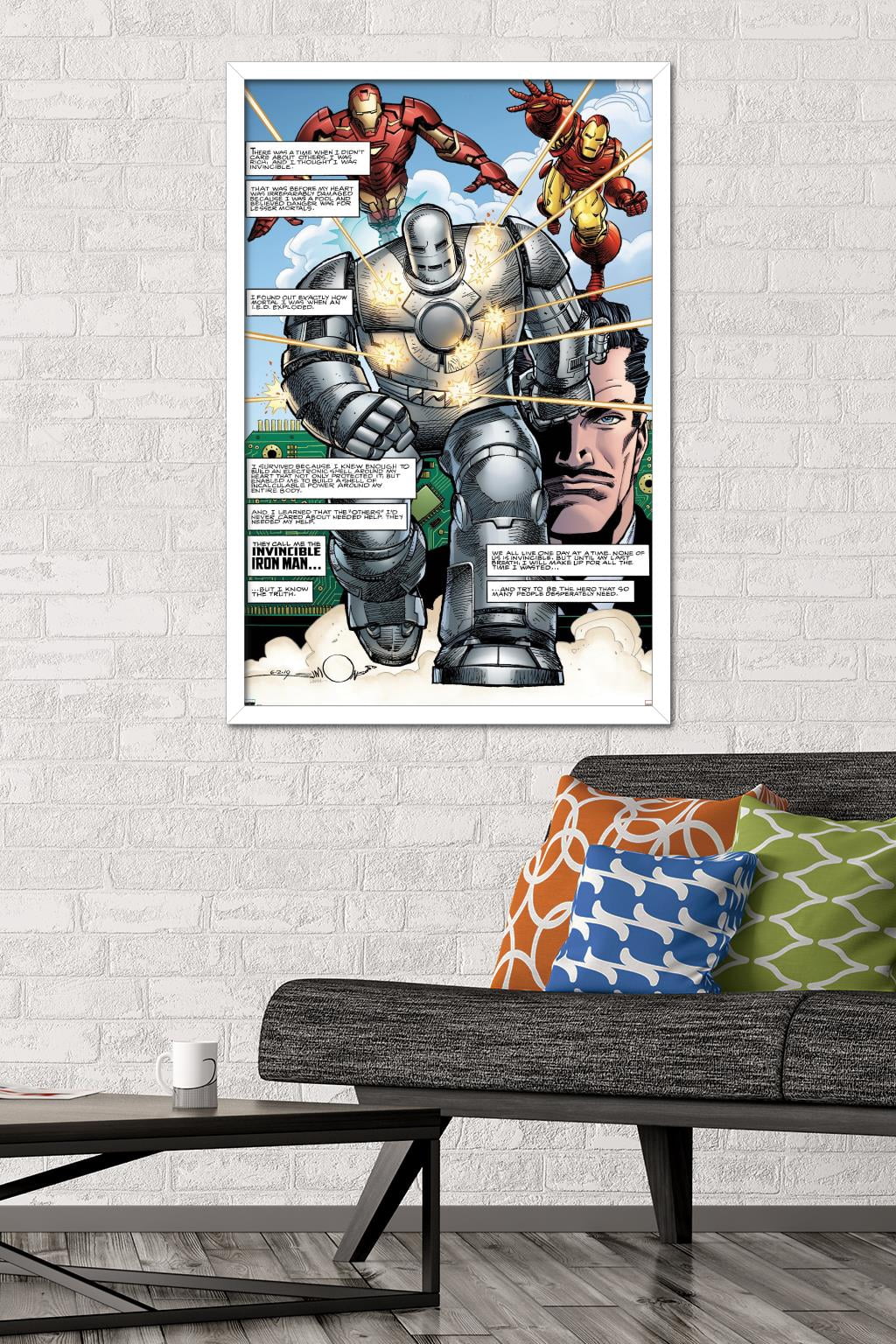 Marvel Comics - Iron Man - Marvel Comics 1000 Wall Poster, 22.375" x 34", Framed