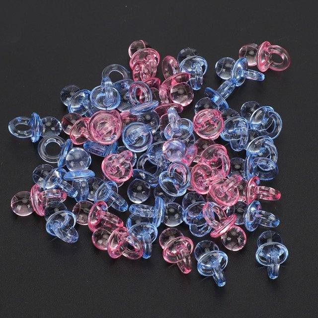 Color Acrylic , Practical Transparent Lovely Mini Toy, For Kids Baby Home Children Transparent Pink + Blue,Solid Color Mixing,Transparent Color Mixing