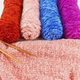 thumbnail image 4 of Auroal red velvet yarn, 2 rolls (95 grams per roll) - premium plush yarn, soft velvet yarn, and fluffy chenille yarn, suitable for DIY crafts, comfortable blankets, and home decor, 4 of 4