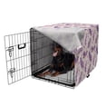 thumbnail image 5 of Watercolor Dog Crate Cover, Design of Feathers with Paint Blots and Random Stains, Easy to Use Pet Kennel Cover Small Dogs Puppies Kittens, 7 Sizes, Indigo Mauve, by Ambesonne, 5 of 6