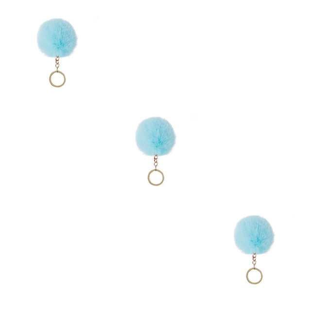 Injueey Fuzzy Ball Llavero Flexible Cómodo Encantador Llaveros Adorable Práctico Llaveros Mujeres para niños Adultos Ancianos Estudiantes Verde claro Type1 NO1 Injueey CBP349876